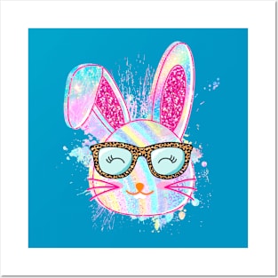 Colorful Easter Bunny Posters and Art